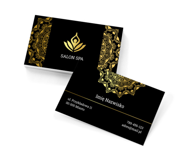 Zachęcamy stylowo i wytwornie , Zdrowie i uroda, SPA - Wizytówki Netprint szablony online