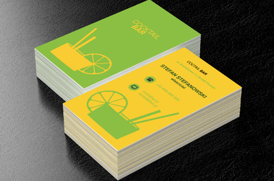 Drink z cytryną, Gastronomia, Bar - Wizytówki Netprint