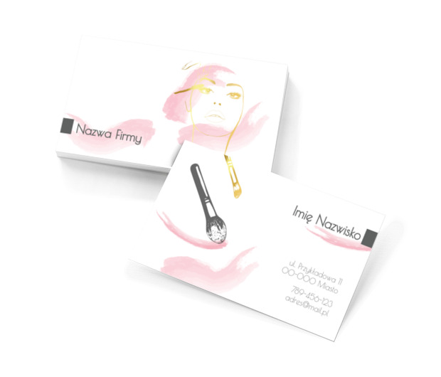 Malowanie pastelami, Zdrowie i uroda, Wizaż - Wizytówki Netprint szablony online