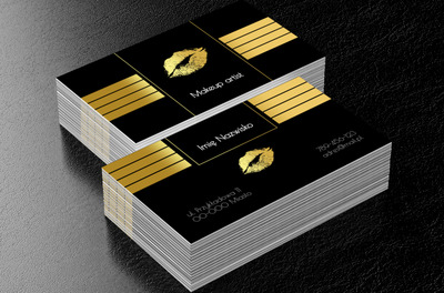 Wizytówka w stylu glamour, Zdrowie i uroda, Wizaż - Wizytówki Netprint