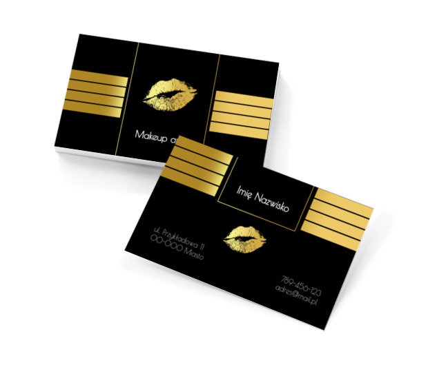 Wizytówka w stylu glamour, Zdrowie i uroda, Wizaż - Wizytówki Netprint szablony online