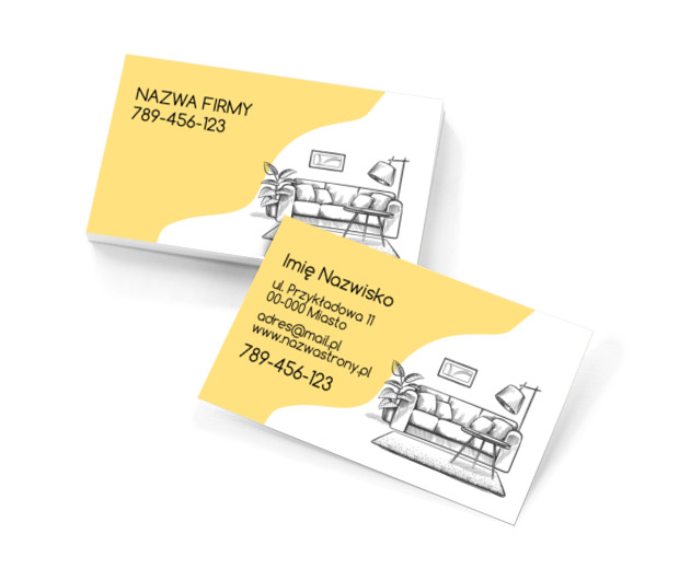 Modne kolory dla modnych wnętrz, Sprzedaż, Meble - Wizytówki Netprint szablony online