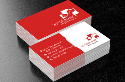 Wers i rewers – pies i kot, Środowisko i Przyroda, Lecznica weterynaryjna - Wizytówki Netprint