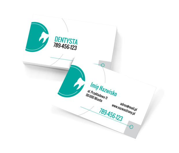 Medyczne skojarzenia kolorów, Medycyna, Stomatologia - Wizytówki Netprint szablony online