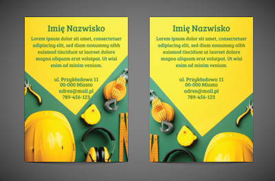 Podaj dane w efektowny sposób, Budownictwo, Firma budowlana - Ulotki Netprint