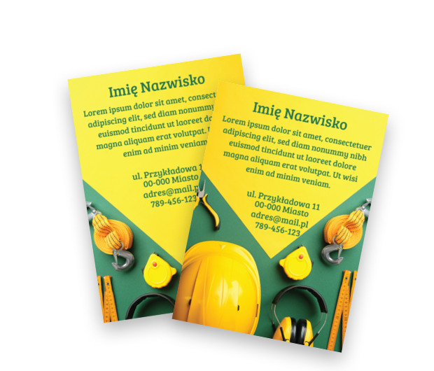 Podaj dane w efektowny sposób, Budownictwo, Firma budowlana - Ulotki Netprint szablony online