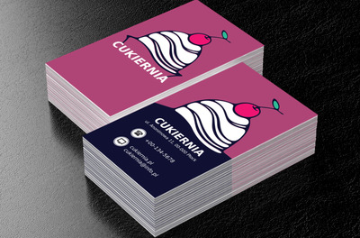 Wisienka na torcie, Gastronomia, Cukiernia - Wizytówki Netprint