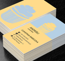 Monochromatyczna babeczka, Gastronomia, Cukiernia - Wizytówki Netprint