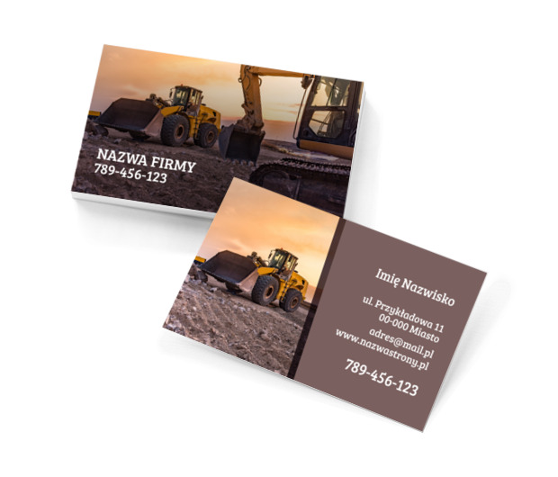 Od razu wiadomo, o co chodzi, Budownictwo, Wynajem sprzętu - Wizytówki Netprint szablony online