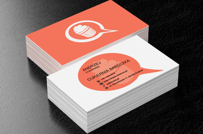 Babeczka w dymku dialogowym, Gastronomia, Cukiernia - Wizytówki Netprint