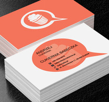 Babeczka w dymku dialogowym, Gastronomia, Cukiernia - Wizytówki Netprint