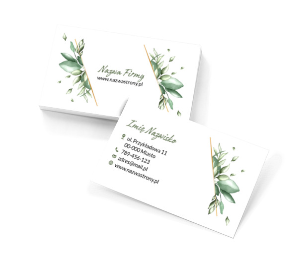 Delikatna moc roślin, Motywy, Roślinne - Wizytówki Netprint szablony online