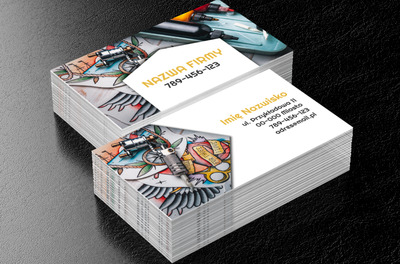Artystyczna dusza z pazurem, Zdrowie i uroda, Studio tatuażu - Wizytówki Netprint