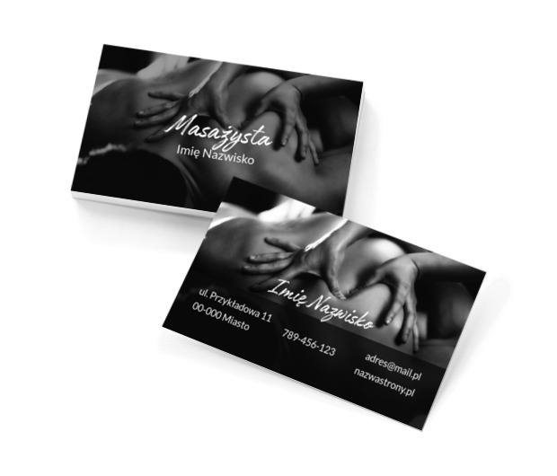 Nastrojowo i zachęcająco, Medycyna, Masażysta - Wizytówki Netprint szablony online