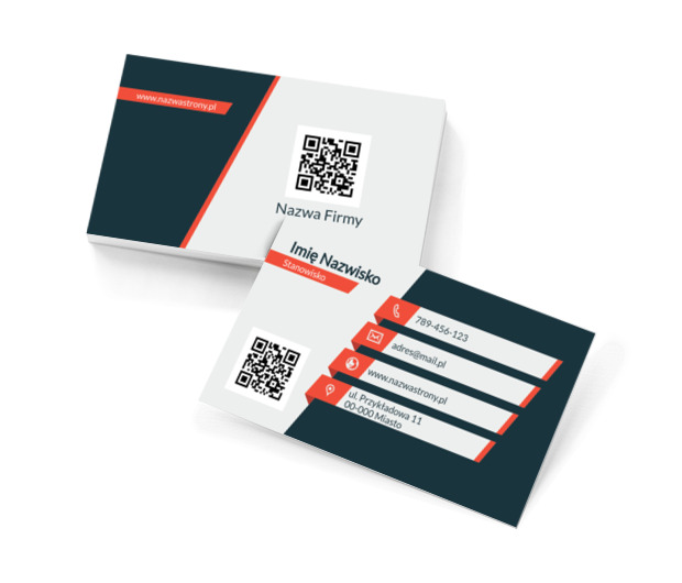 Dane dobrze uporządkowane, Motywy, Kod QR - Wizytówki Netprint szablony online