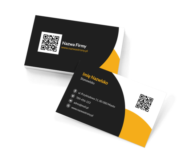 Modne, chwytliwe kolory, Motywy, Kod QR - Wizytówki Netprint szablony online