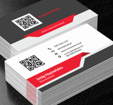 Moc czerwieni i kodu QR, Motywy, Kod QR - Wizytówki Netprint