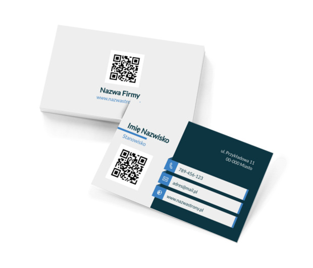 Minimalizm, ale konkretny, Motywy, Kod QR - Wizytówki Netprint szablony online