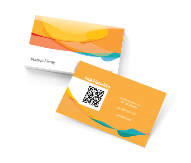 Optymistyczna bomba energii, Motywy, Kod QR - Wizytówki Netprint szablony online