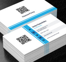 Ożywiająca moc błękitu, Motywy, Kod QR - Wizytówki Netprint