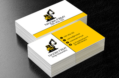 Prezentacja siły sprzętu , Budownictwo, Wynajem sprzętu - Wizytówki Netprint