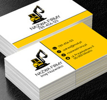 Prezentacja siły sprzętu , Budownictwo, Wynajem sprzętu - Wizytówki Netprint