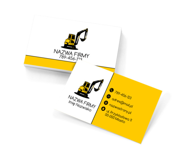 Prezentacja siły sprzętu , Budownictwo, Wynajem sprzętu - Wizytówki Netprint szablony online