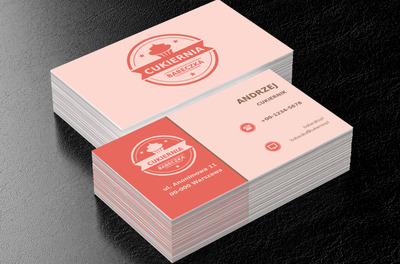 Pomarańczowa pieczątka do deserów, Gastronomia, Cukiernia - Wizytówki Netprint