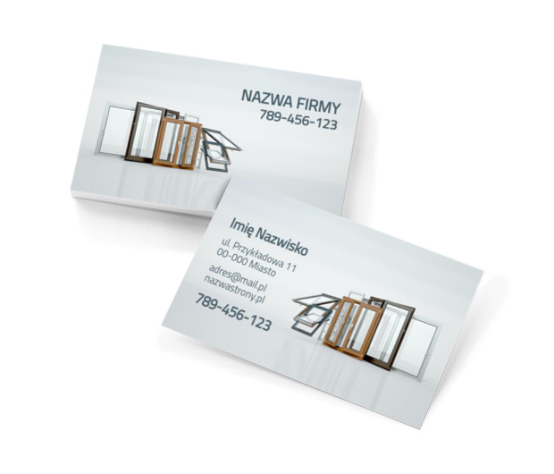 Od razu zaprezentuj produkty, Budownictwo, Okna i Drzwi - Wizytówki Netprint szablony online