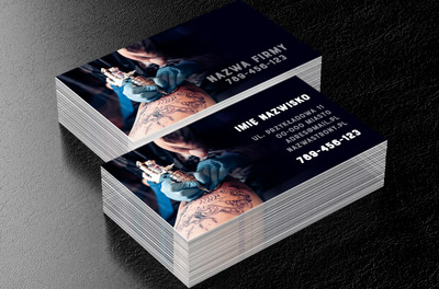 Artystycznie i precyzyjnie , Zdrowie i uroda, Studio tatuażu - Wizytówki Netprint