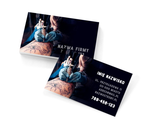 Artystycznie i precyzyjnie , Zdrowie i uroda, Studio tatuażu - Wizytówki Netprint szablony online