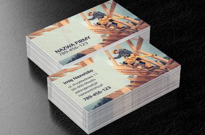 Bardzo odpowiedzialna praca, Budownictwo, Firma budowlana - Wizytówki Netprint