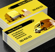 Na miejsce, na czas, Transport, Usługi kurierskie - Wizytówki Netprint