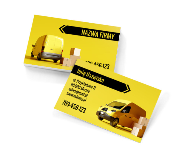 Na miejsce, na czas, Transport, Usługi kurierskie - Wizytówki Netprint szablony online