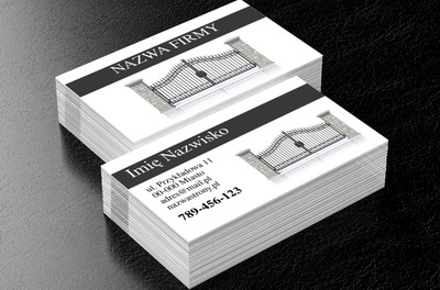 Solidna brama to podstawa, Budownictwo, Remont i Wykończenia - Wizytówki Netprint