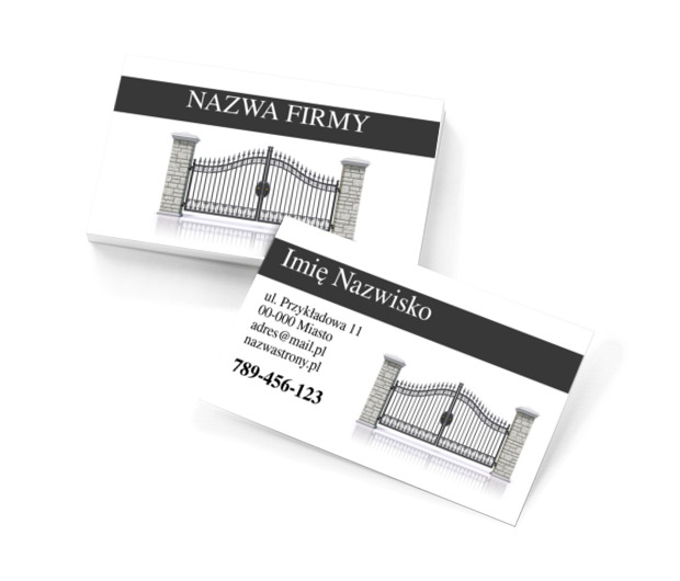 Solidna brama to podstawa, Budownictwo, Remont i Wykończenia - Wizytówki Netprint szablony online