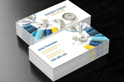 Wszystko gotowe do pracy, Usługi domowe, Usługi krawieckie - Wizytówki Netprint