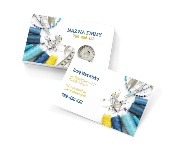 Wszystko gotowe do pracy, Usługi domowe, Usługi krawieckie - Wizytówki Netprint szablony online