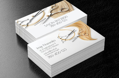 Znasz się na modnym designie, Zdrowie i uroda, Salon fryzjerski - Wizytówki Netprint