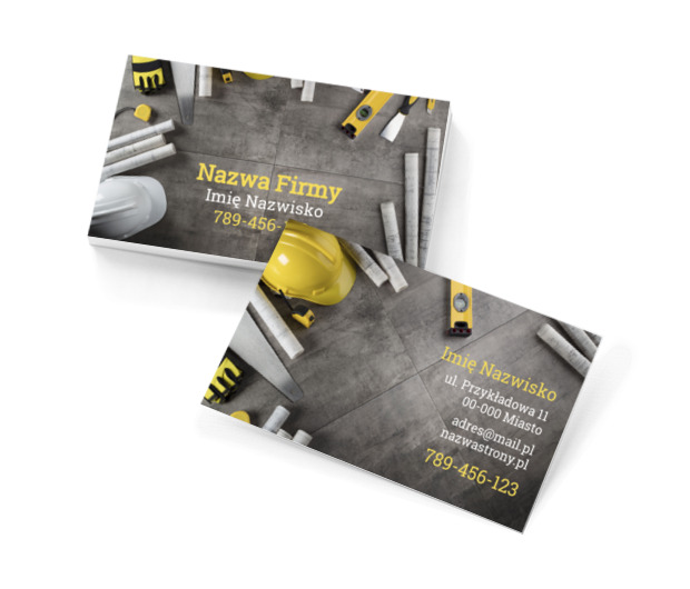 Budowę czas zacząć, Budownictwo, Remont i Wykończenia - Wizytówki Netprint szablony online