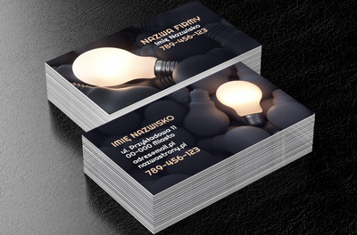 Oświetlisz klientom życie?, Budownictwo, Elektryk - Wizytówki Netprint