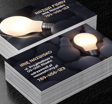 Oświetlisz klientom życie?, Budownictwo, Elektryk - Wizytówki Netprint