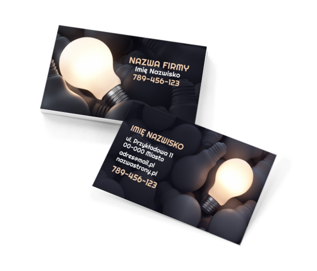 Oświetlisz klientom życie?, Budownictwo, Elektryk - Wizytówki Netprint szablony online