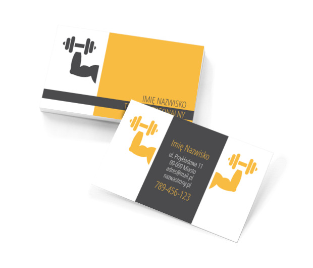 Przyciągnij atletów i początkujących, Zdrowie i uroda, Trener personalny - Wizytówki Netprint szablony online