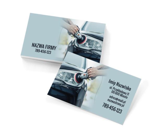 Z dbałości o auto klienta, Motoryzacja, Mechanik - Wizytówki Netprint szablony online