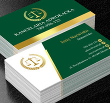 Prestiżowy wizerunek godny kancelarii, Prawo, Adwokat - Wizytówki Netprint