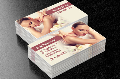 Pewna zapowiedź relaksu, Medycyna, Masażysta - Wizytówki Netprint