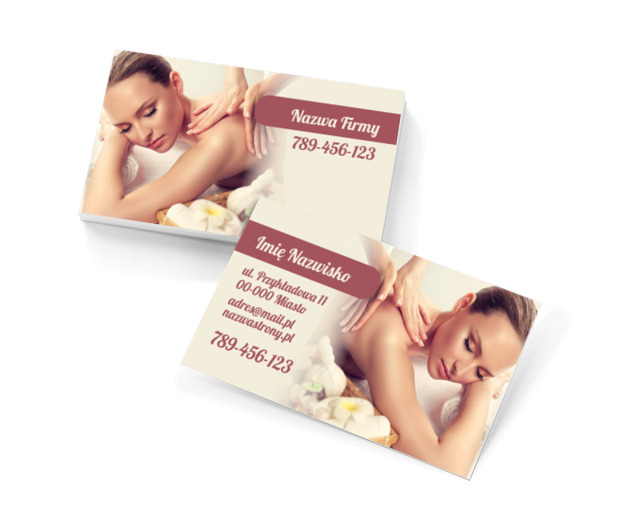 Pewna zapowiedź relaksu, Medycyna, Masażysta - Wizytówki Netprint szablony online