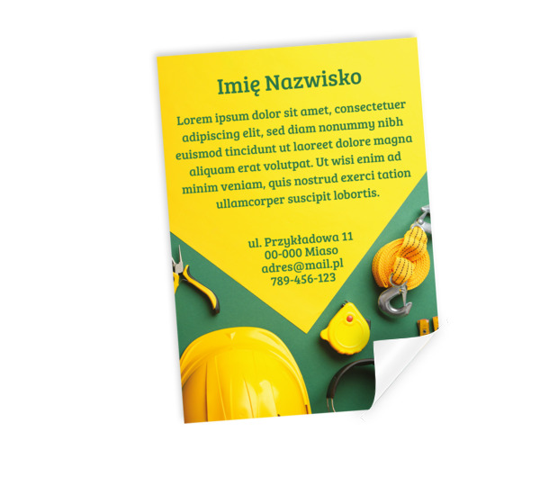 Prosta i efektowna promocja, Budownictwo, Firma budowlana - Plakaty Netprint szablony online