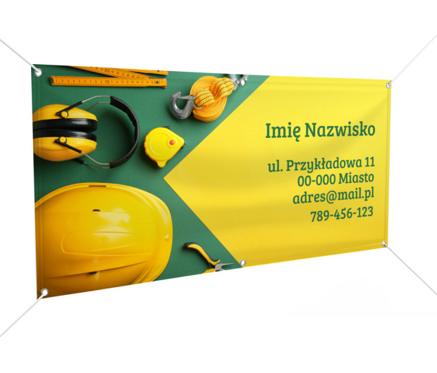 Daj się poznać okolicznym mieszkańcom, Budownictwo, Firma budowlana - Banery Netprint szablony online